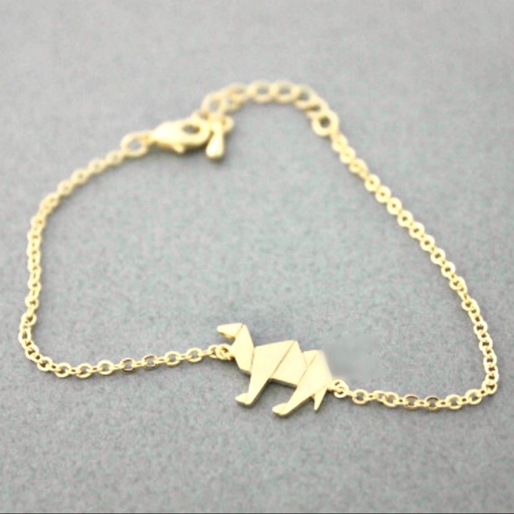 UO Gold Stainless Steel Origami Camel Bracelet - Picture 4 of 8
